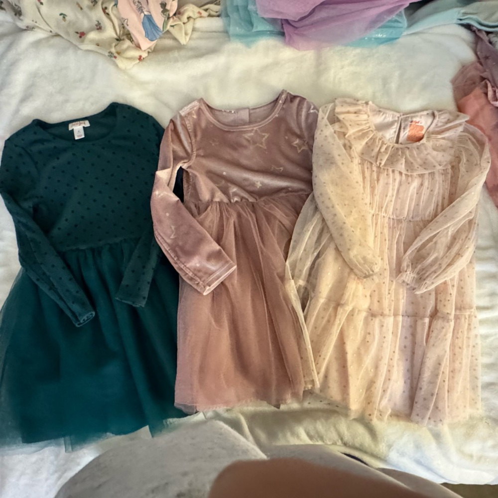 Cat & Jack Kids Dresses - Teal, Pink, Cream